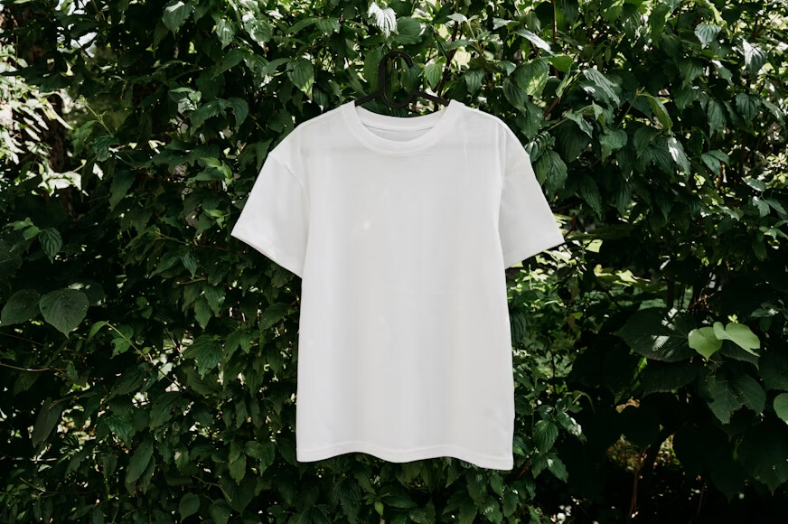 Tシャツを丁寧にたたむ様子