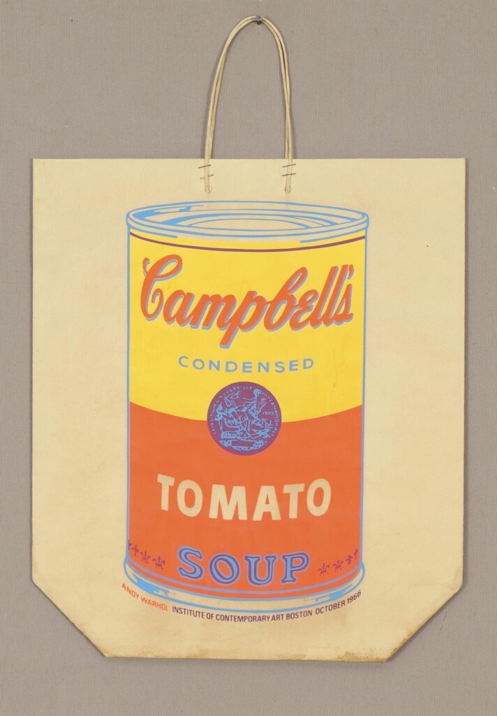 ポップアートを代表する、アンディ・ウォーホルの作品「キャンベルのスープ缶」をプリントしたオリジナル紙袋